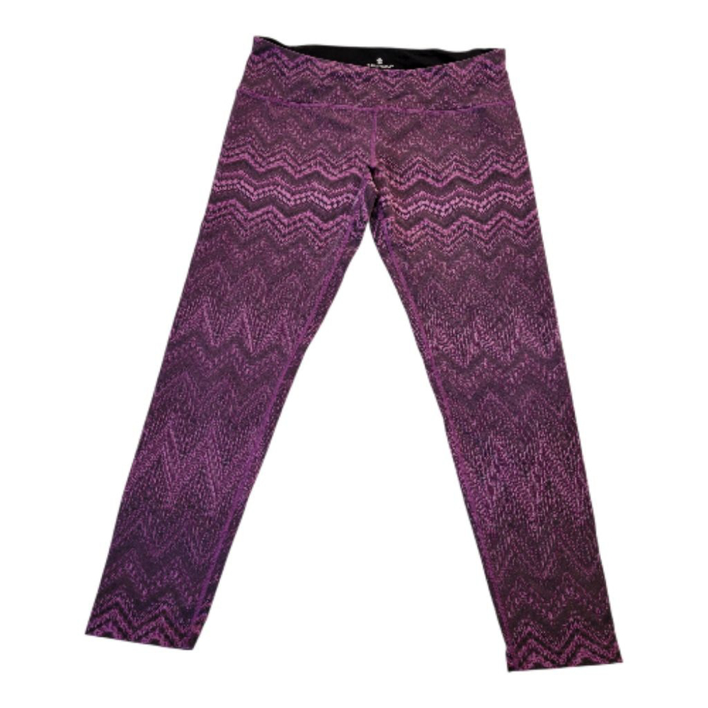 Tuff Athletics Purple Chevron Leggings Size L